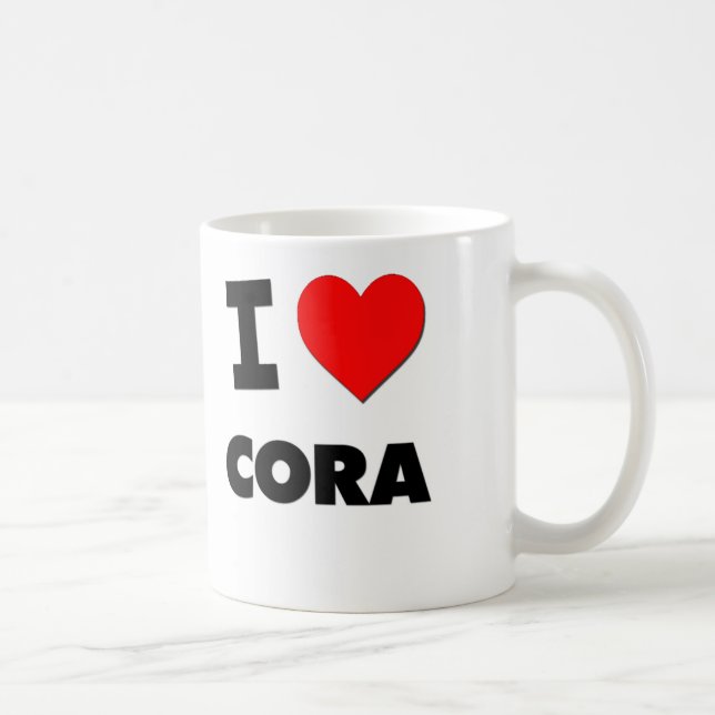 I Love Cora Coffee Mug (Right)