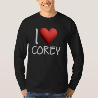 I Love Corey Name Personalised Men Guy BFF Friend  T-Shirt