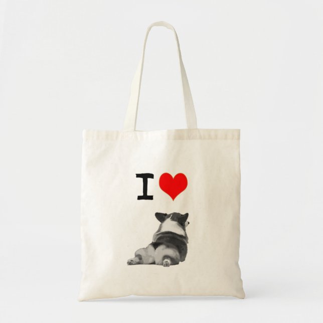 I love Corgi Butts Tote Bag (Front)