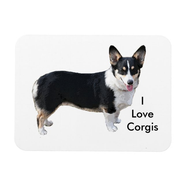 I love corgis magnet (Horizontal)