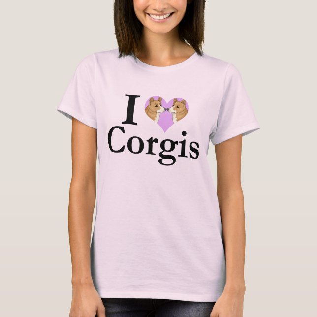 I Love Corgis T-Shirt (Front)