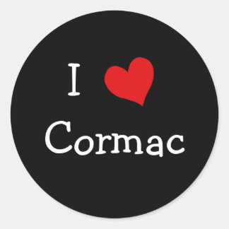 I Love Cormac Classic Round Sticker