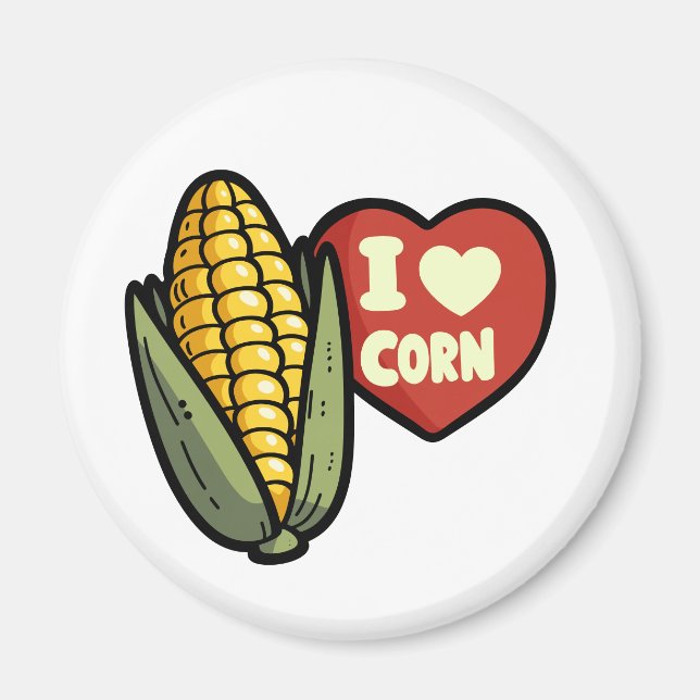 I Love Corn Magnet (Front)