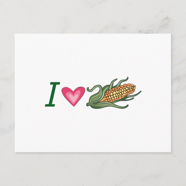 I LOVE CORN POSTCARD (Front)