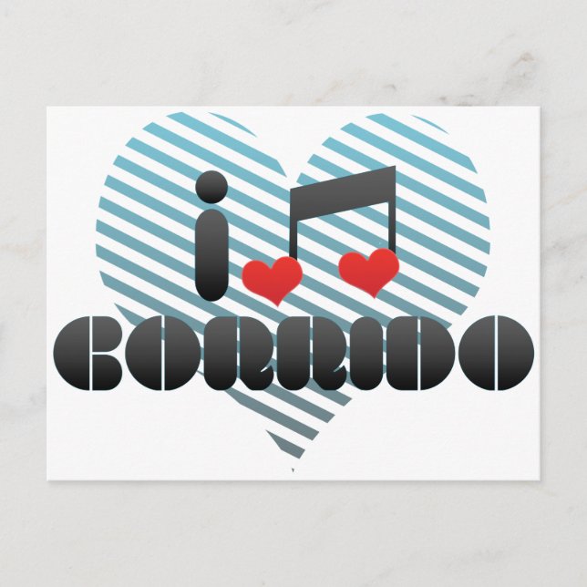 I Love Corrido Postcard (Front)