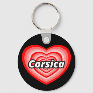 I love Corsica Key Ring