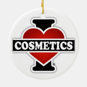 I Love Cosmetics Ceramic Tree Decoration