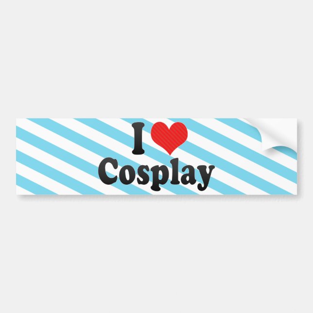I Love Cosplay Bumper Sticker (Front)