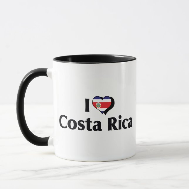 I Love Costa Rica Flag Mug (Left)