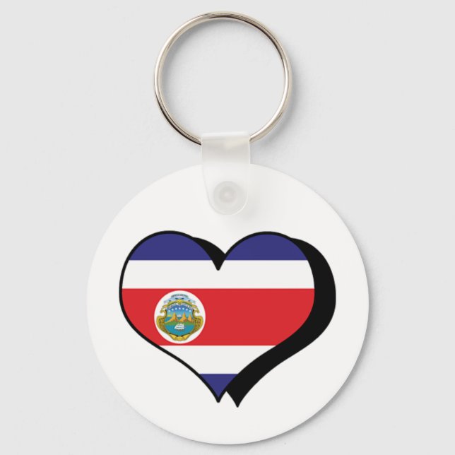 I Love Costa Rica Keychain (Front)