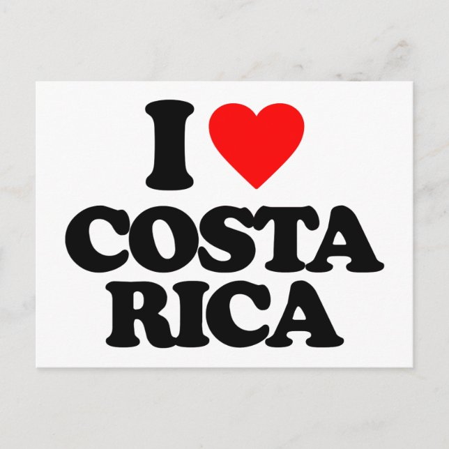 I LOVE COSTA RICA POSTCARD (Front)
