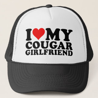 I Love Cougars Funny Cougar Valentine's Day 1WH1 Trucker Hat