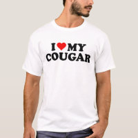 I Love Cougars Funny Cougar Valentine's Day 3WH1