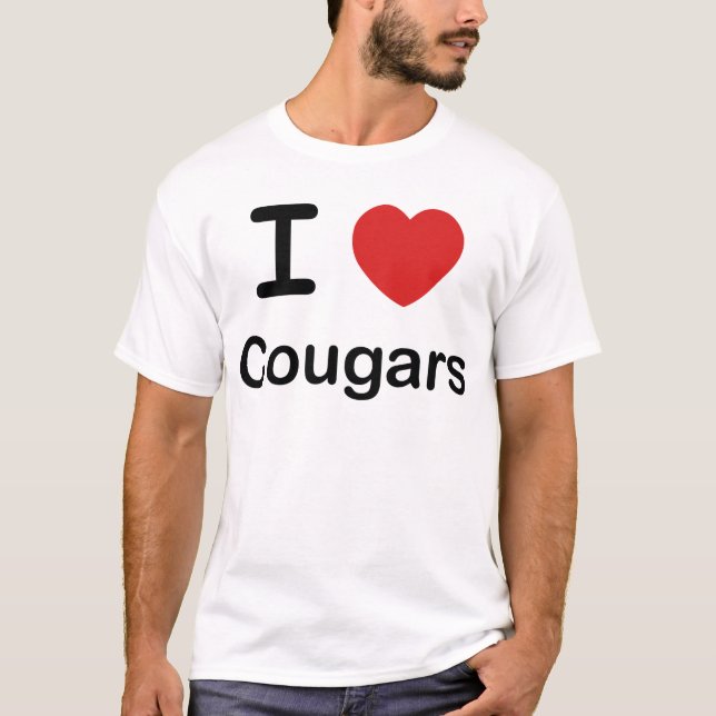 I Love Cougars T-Shirt (Front)
