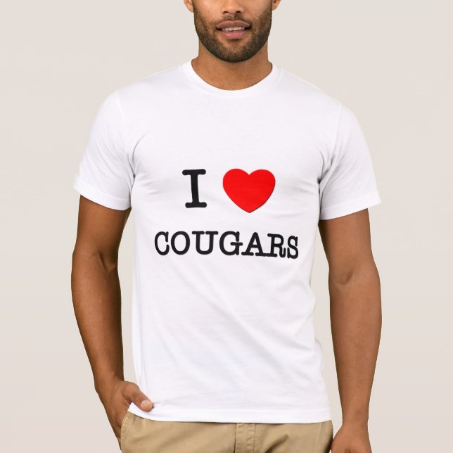I Love COUGARS T-Shirt (Front)