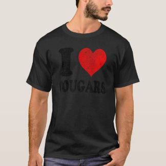 I Love Cougars Vintage T-Shirt