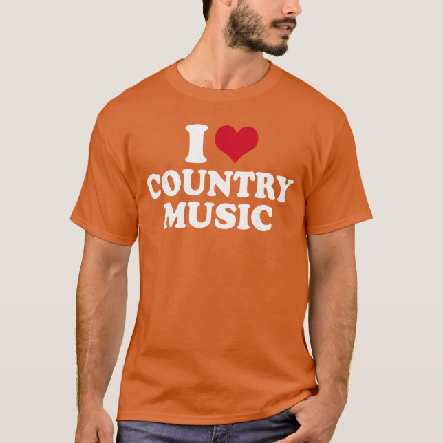 I Love Country Music boy family T-Shirt (Front)