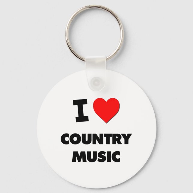 I love Country Music Key Ring (Front)