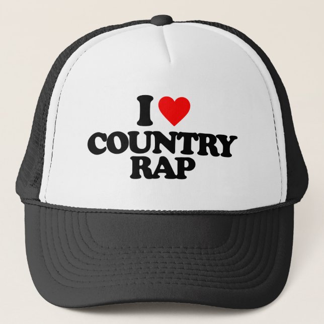 I LOVE COUNTRY RAP TRUCKER HAT (Front)
