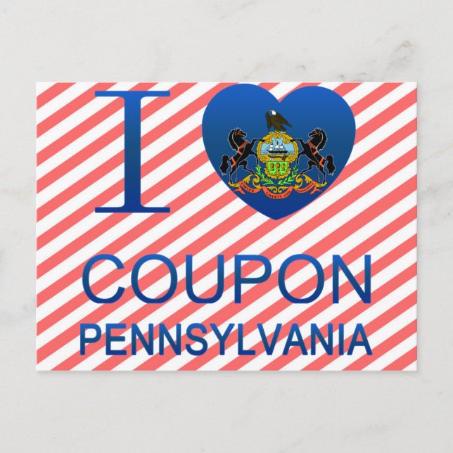I Love Coupon, PA Postcard (Front)
