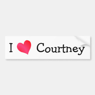 I Love Courtney Bumper Sticker