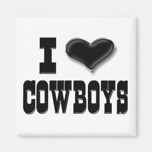 I Love Cowboys Magnet