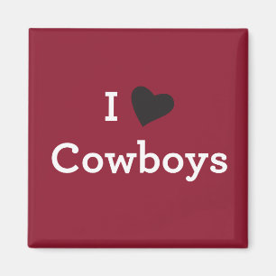 I Love Cowboys Magnet