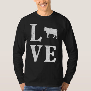 I Love Cows Cow Dairy Farmer Farm T-Shirt