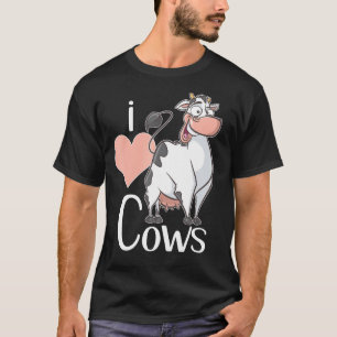 I Love Cows For Kids Adults Cow T-Shirt