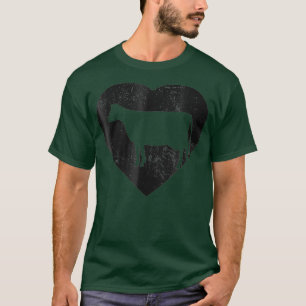 I Love Cows Heart Dairy Farmer Vintage Gift T-Shirt