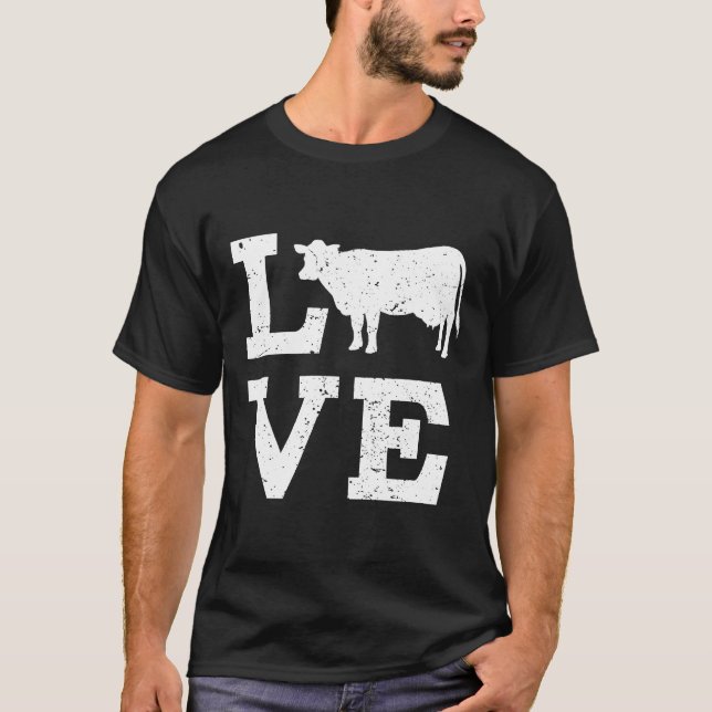 I Love Cows T-Shirt (Front)
