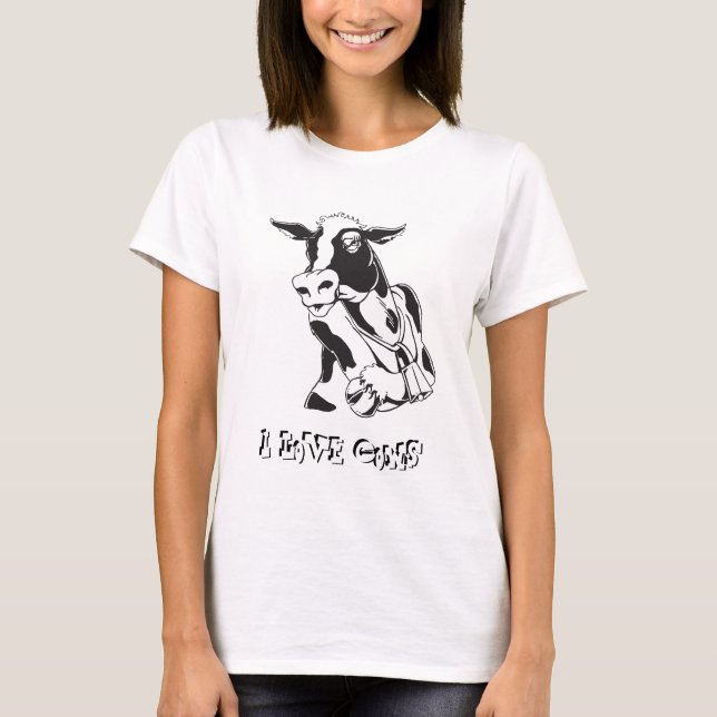I Love Cows T-Shirt (Front)