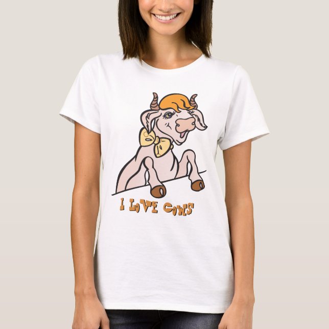 I Love Cows T-Shirt (Front)