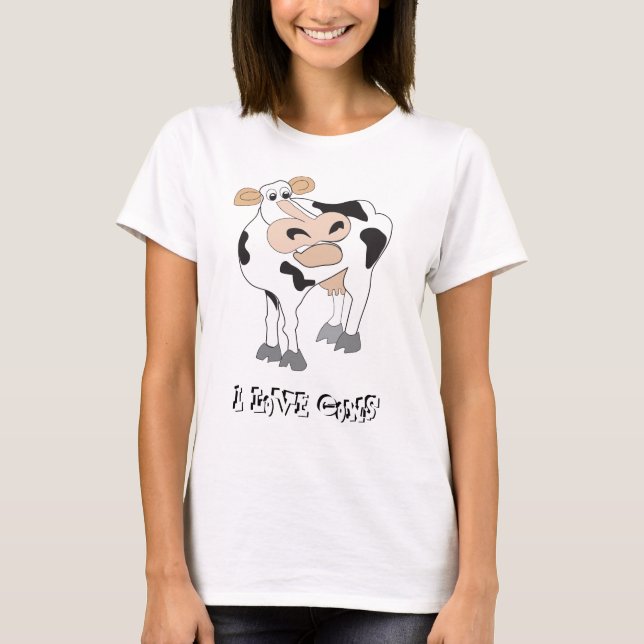 I Love Cows T-Shirt (Front)