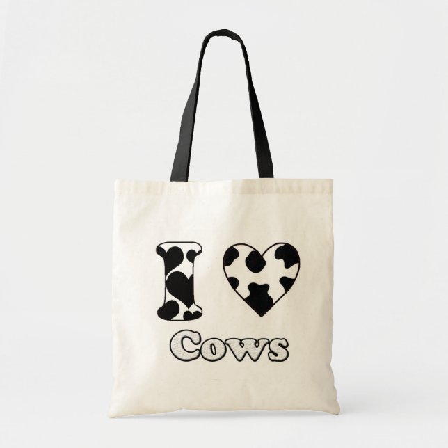 I love Cows Tote Bag (Front)