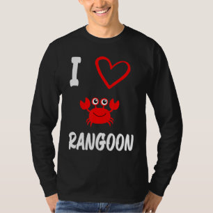I Love Crab Rangoon  Cute Crab T-Shirt