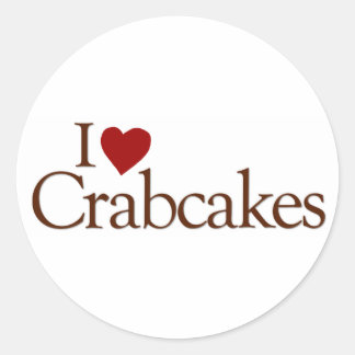 I Love Crabcakes Classic Round Sticker