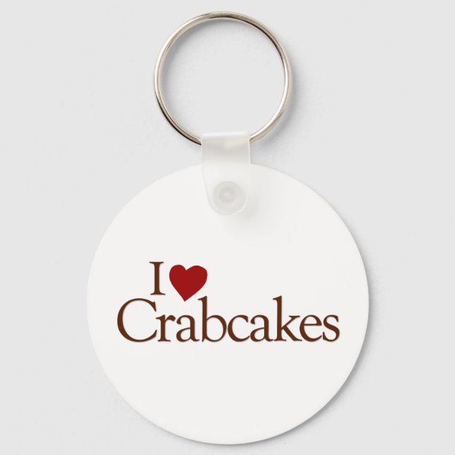 I Love Crabcakes Key Ring (Front)