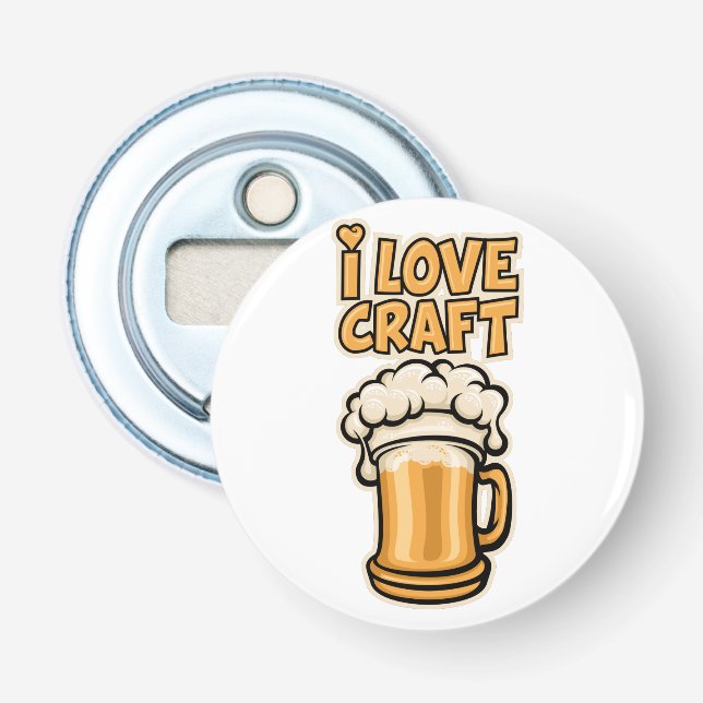 I Love Craft Beer Bottle Opener (Front)