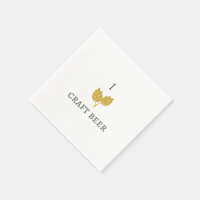 I Love Craft Beer cocktail napkin
