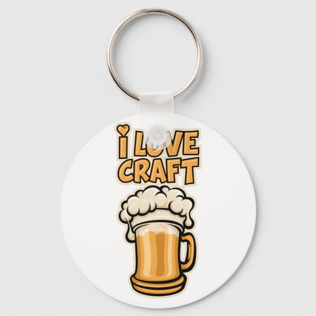 I Love Craft Beer Key Ring (Front)