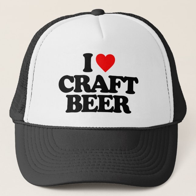 I LOVE CRAFT BEER TRUCKER HAT (Front)