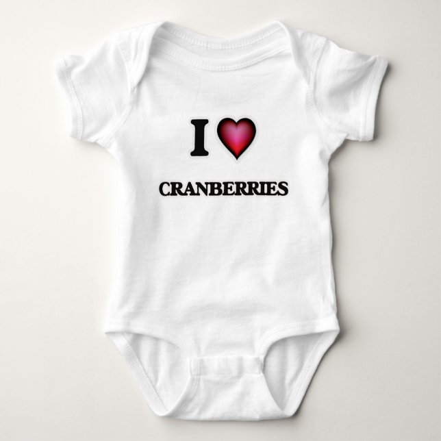 I Love Cranberries Baby Bodysuit (Front)