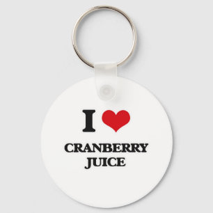 I Love Cranberry Juice Key Ring