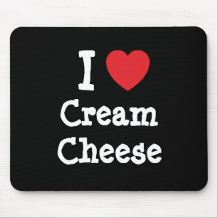 I love Cream Cheese heart T-Shirt Mouse Pad