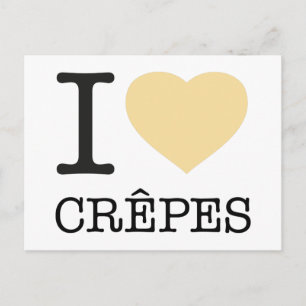 I LOVE CREPES POSTCARD