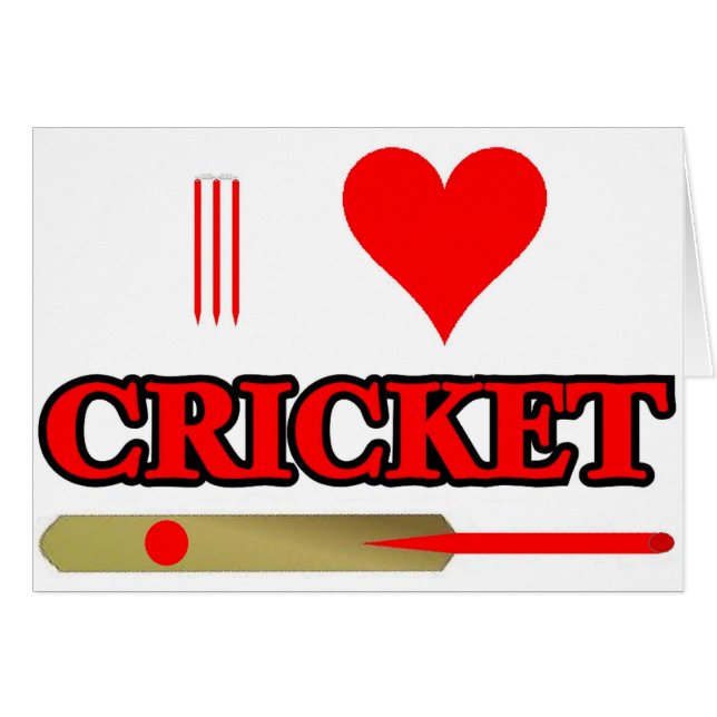 I Love Cricket (Front Horizontal)