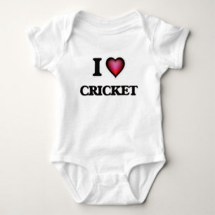 I Love Cricket Baby Bodysuit