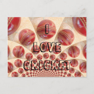 I Love Cricket Customise Product post card