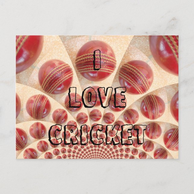 I Love Cricket Customise Product post card (Front)